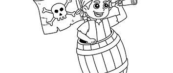 pirate for little kids to coloring