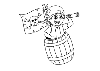 pirate for little kids to coloring