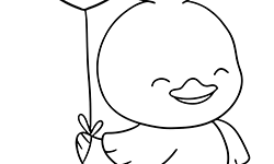 chick coloring page for kids