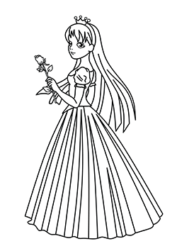 princess for little kids to coloring