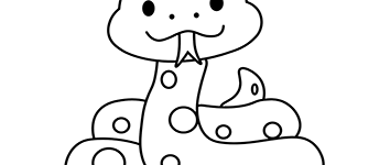 snake coloring page for kids
