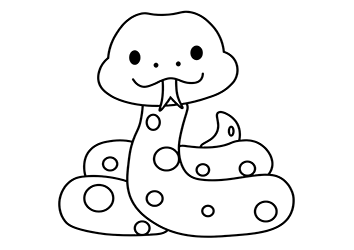 snake coloring page for kids