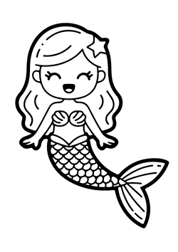 mermaid for little kids to coloring