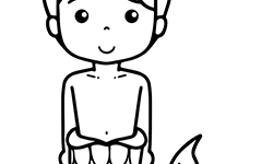 mermaid boy for little kids to coloring