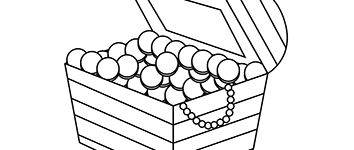 pirate treasure for little kids to coloring