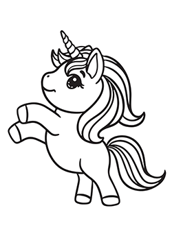 unicorn for little kids to coloring