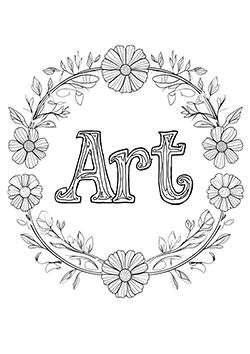 Palabras para colorear. Arte