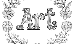 coloring words. Art