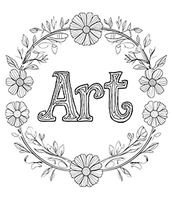coloring words. Art