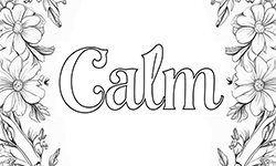 coloring words. Calm