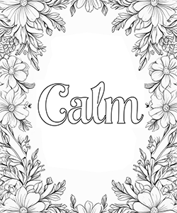 coloring words. Calm