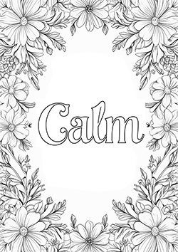 coloring words. Calm