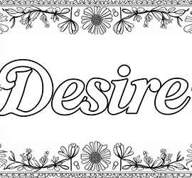 coloring words. Desire
