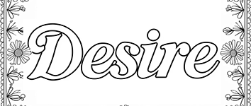 coloring words. Desire