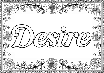 coloring words. Desire