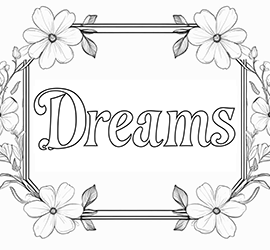 coloring words. Dreams