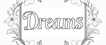 coloring words. Dreams