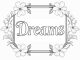 coloring words. Dreams
