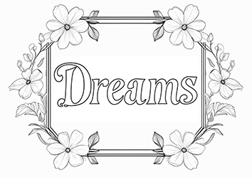 coloring words. Dreams