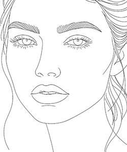 face coloring pages for adults