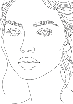 face coloring pages for adults