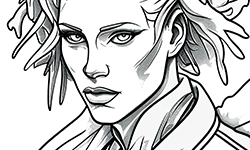 face coloring pages for adults