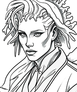 face coloring pages for adults
