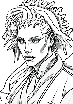 face coloring pages for adults