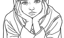 face coloring pages for adults