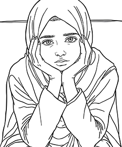 face coloring pages for adults