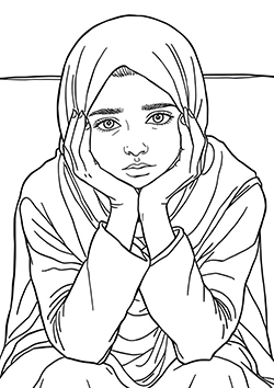 face coloring pages for adults