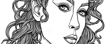face coloring pages for adults