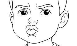 face coloring pages for adults