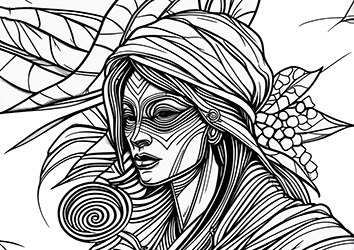 face coloring pages for adults