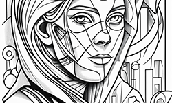 face coloring pages for adults