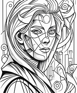 face coloring pages for adults