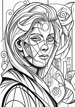 face coloring pages for adults