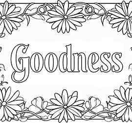 coloring words. Goodness