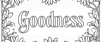 coloring words. Goodness