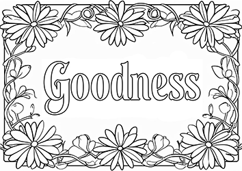 coloring words. Goodness