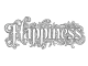 coloring words. Happiness