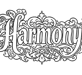 coloring words. Harmony