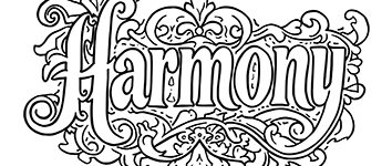 coloring words. Harmony