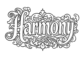 coloring words. Harmony
