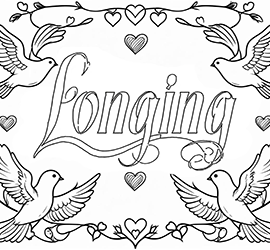 coloring words. Longing