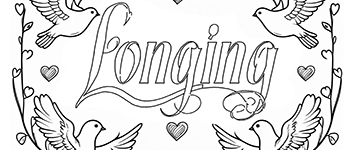 coloring words. Longing