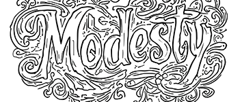coloring words. Modesty