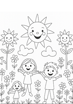 nature for kids to coloring