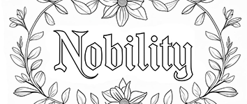 coloring words. Nobility