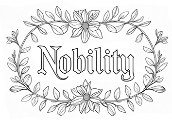 coloring words. Nobility